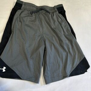 Under Armour grey/black youth shorts youth large